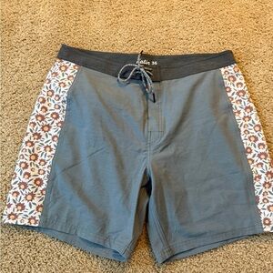 Katin Gray and Brown Board Shorts Quick-Dry Swimwear